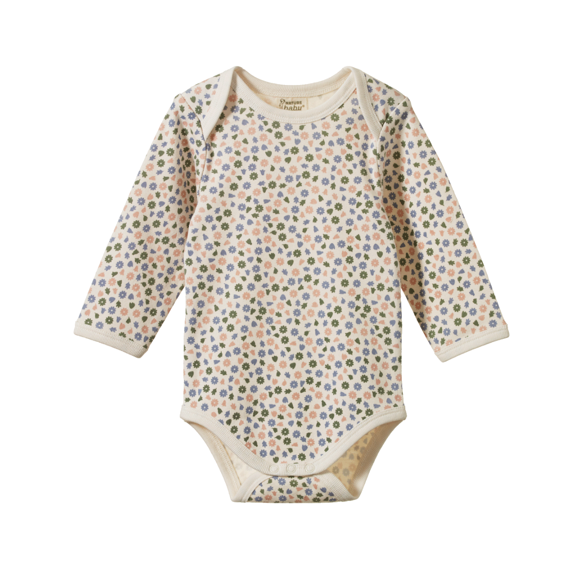 Nature Baby Long Sleeve Bodysuit - Chamomile Blooms Print