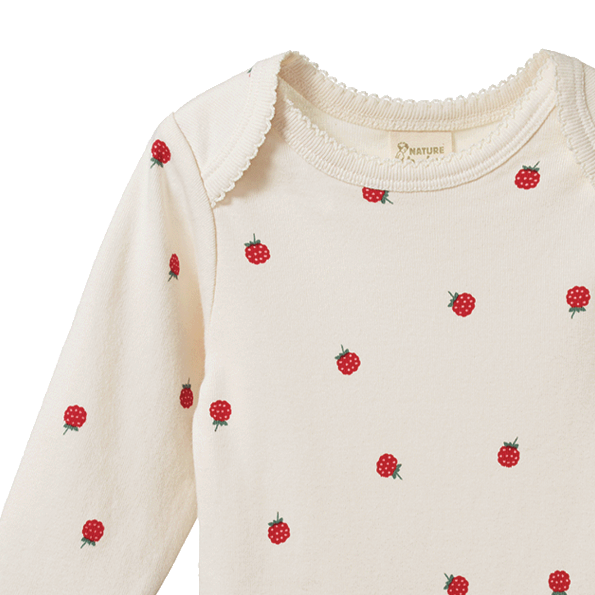 Nature Baby Long Sleeve Bodysuit - Raspberry Print