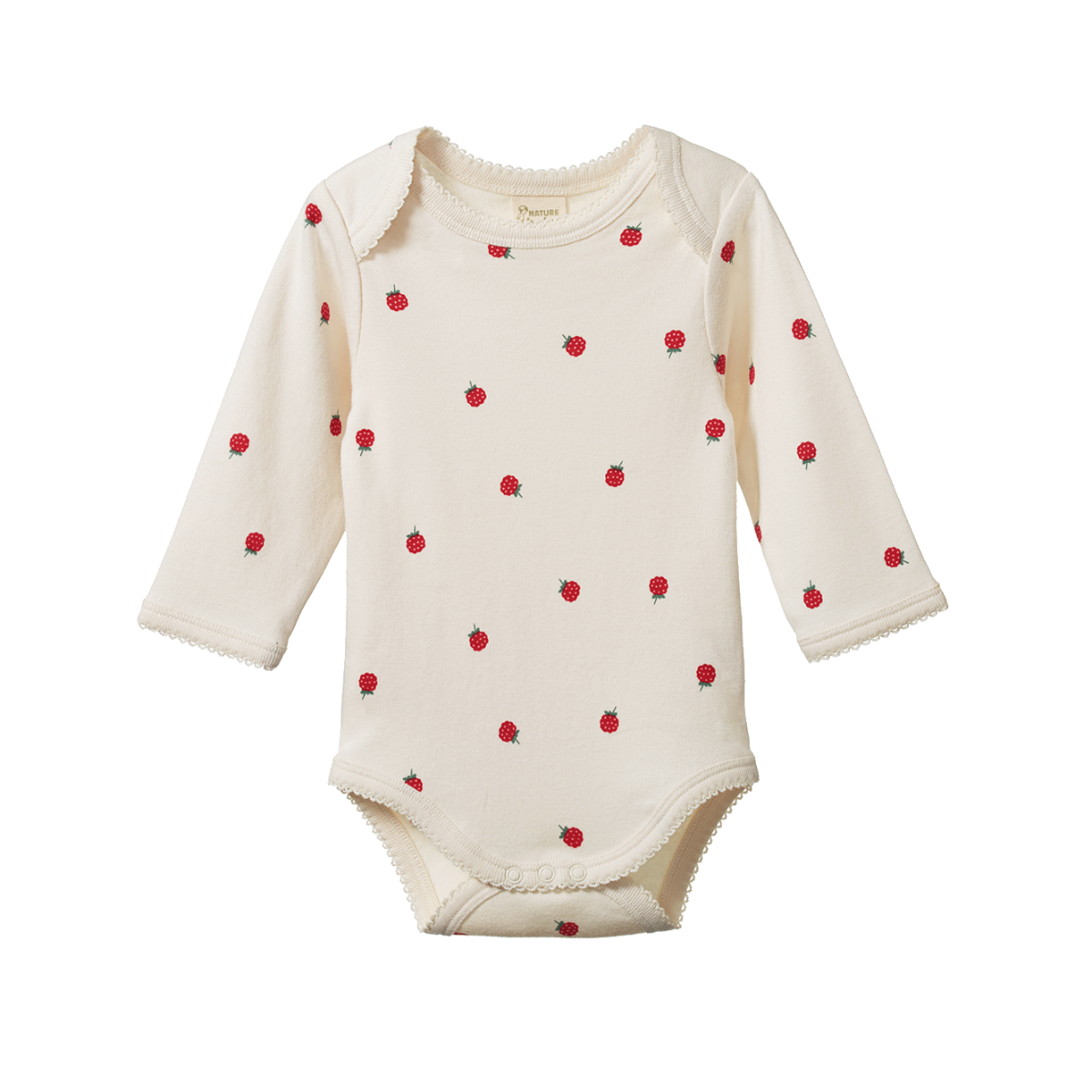 Nature Baby Long Sleeve Bodysuit - Raspberry Print