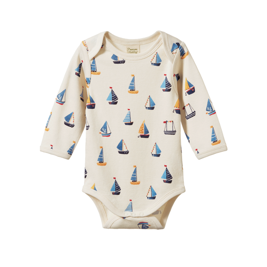 Nature Baby Long Sleeve Bodysuit - Regatta Print