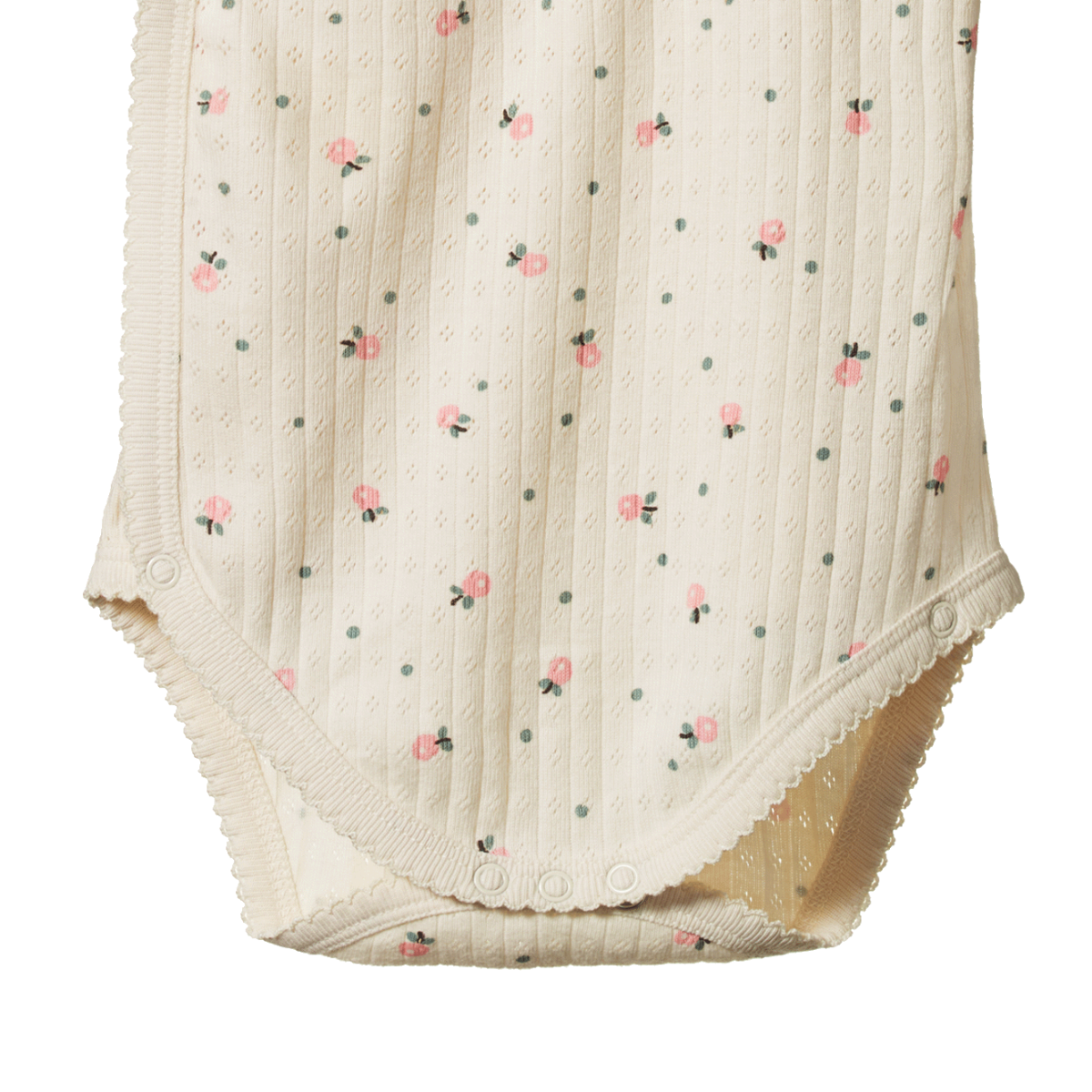 Nature Baby Short Sleeve Kimono Bodysuit Pointelle - Posey Blossom Print