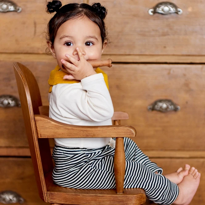 Nature Baby Drawstring Pants - Navy Stripe