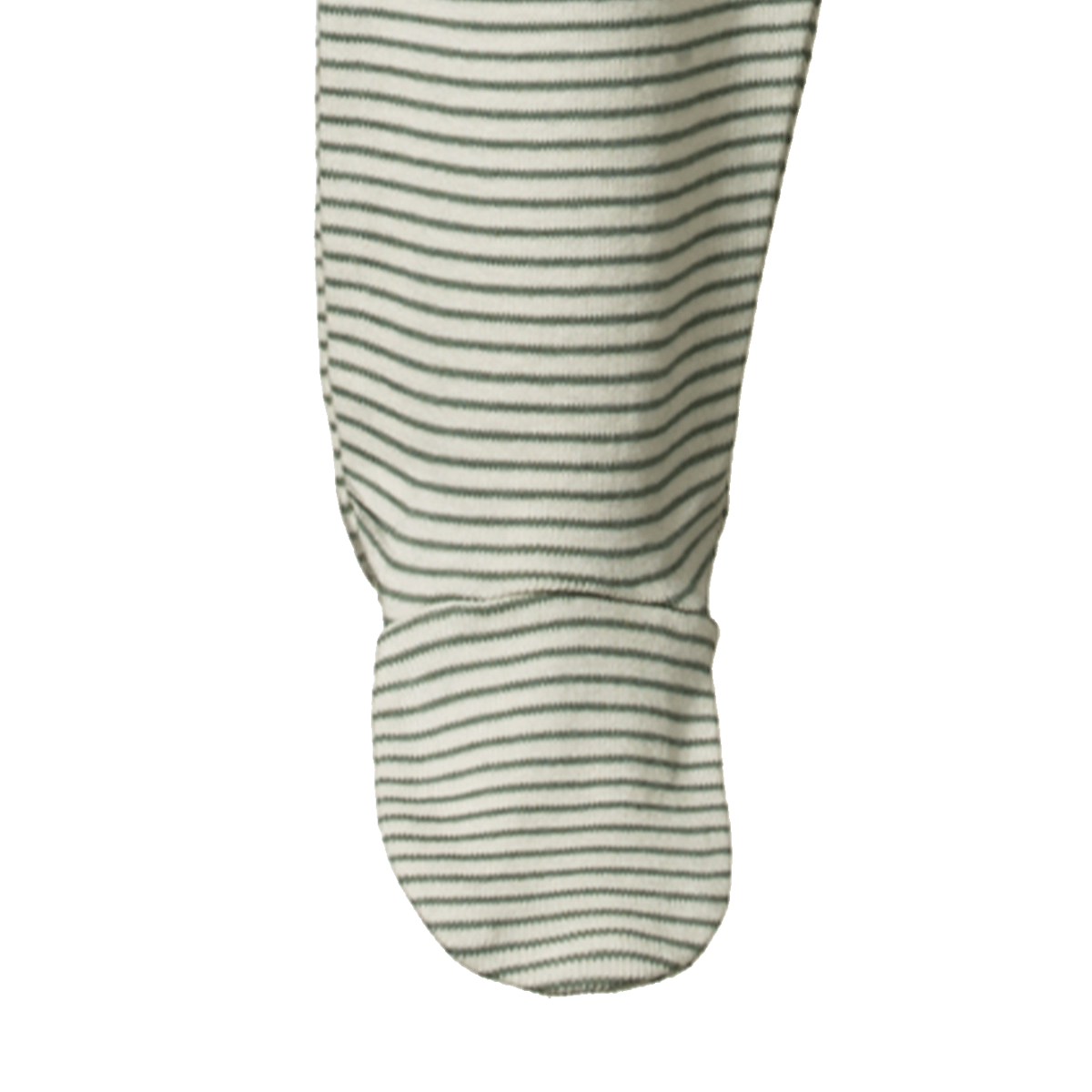 Nature Baby Footed Rompers - Nettle Pinstripe