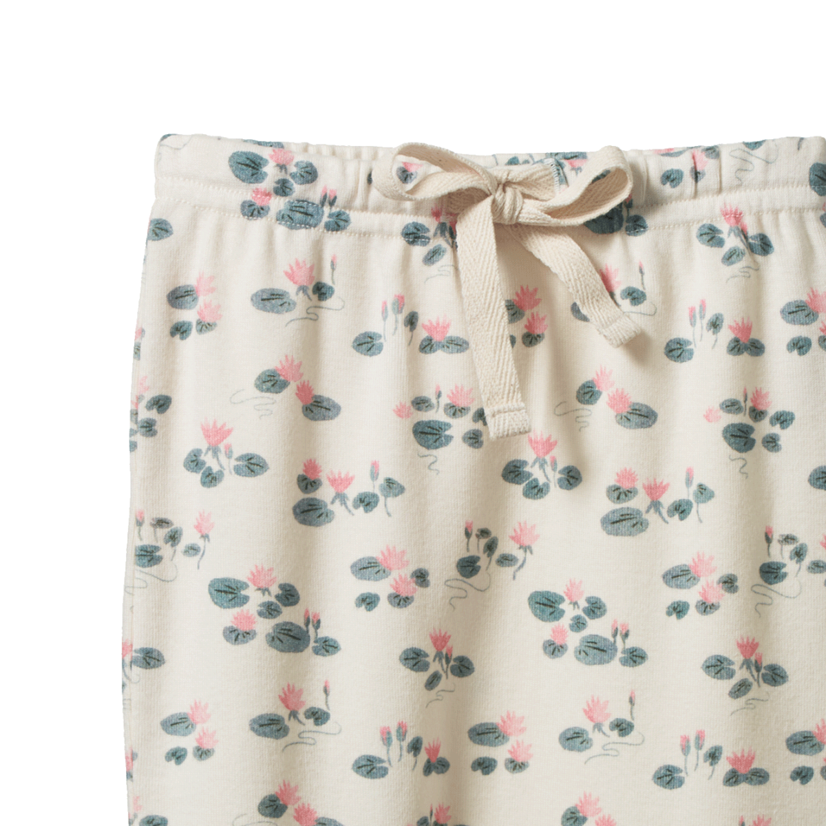 Nature Baby Footed Rompers - Waterlillies Print