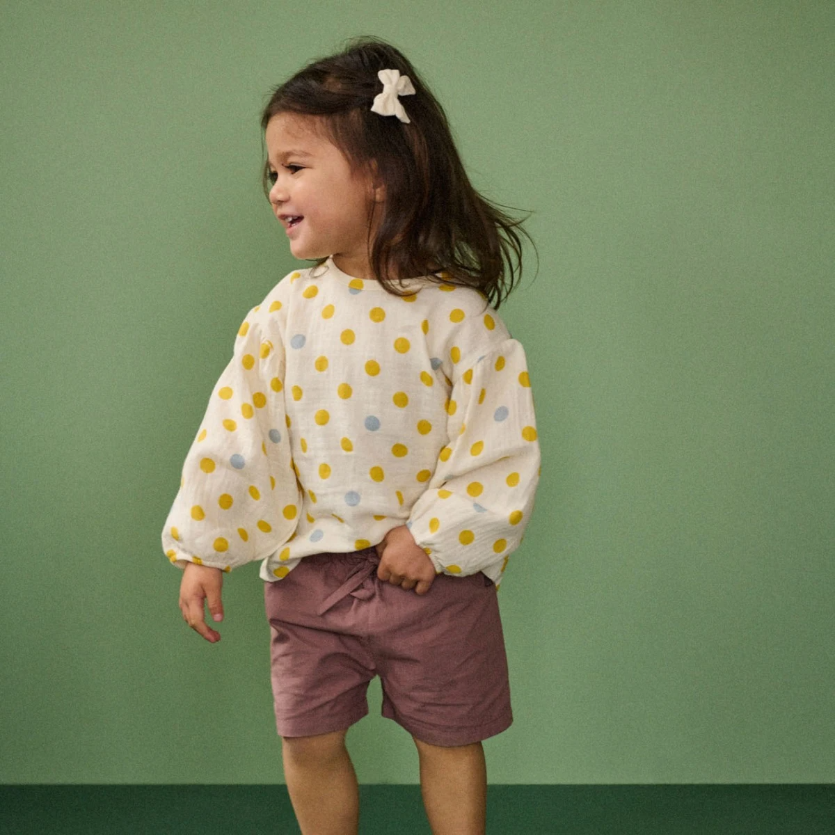 Nature Baby Elodie Blouse - Summer Polka Dot