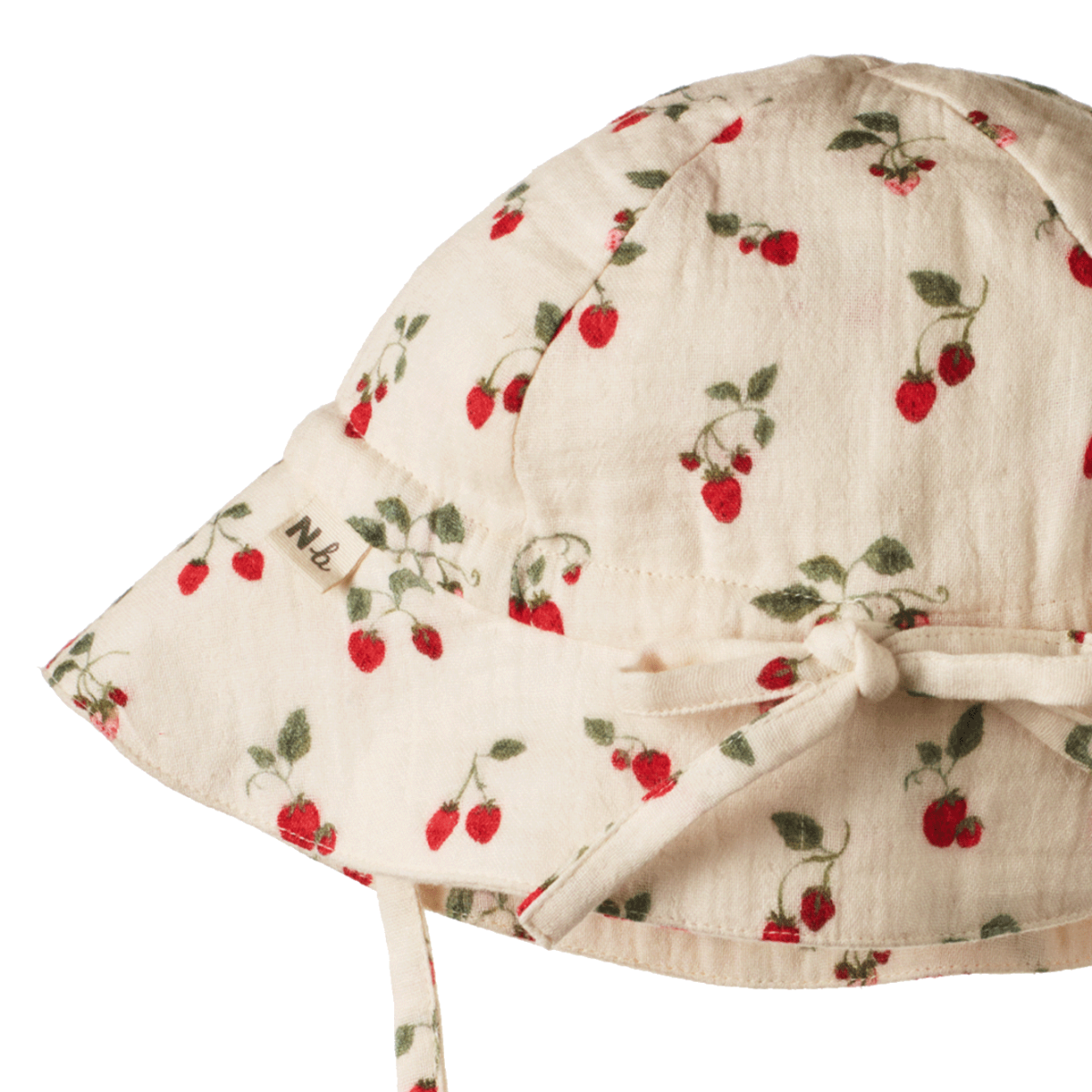 Nature Baby Muslin Sunhat - Strawberry Blush Print