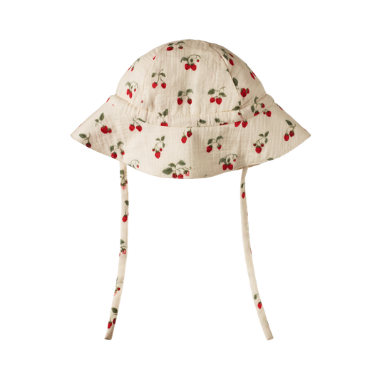 Nature Baby Muslin Sunhat - Strawberry Blush Print