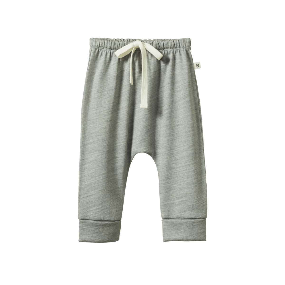 Nature Baby Merino Drawstring Pants - Grey Marl