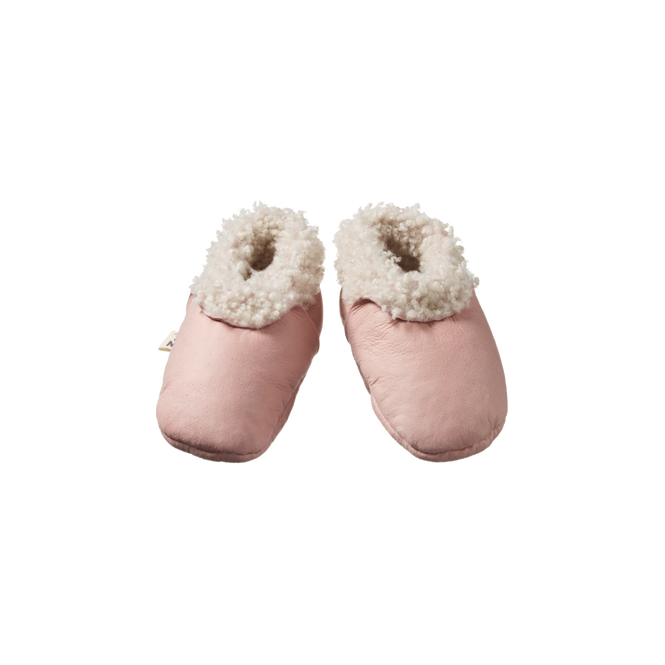 Nature Baby Lamskin Booties - Rose Bud