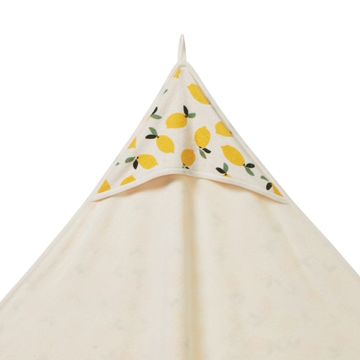 Nature Baby Organic Cotton Hooded Towel - Lemon Print*
