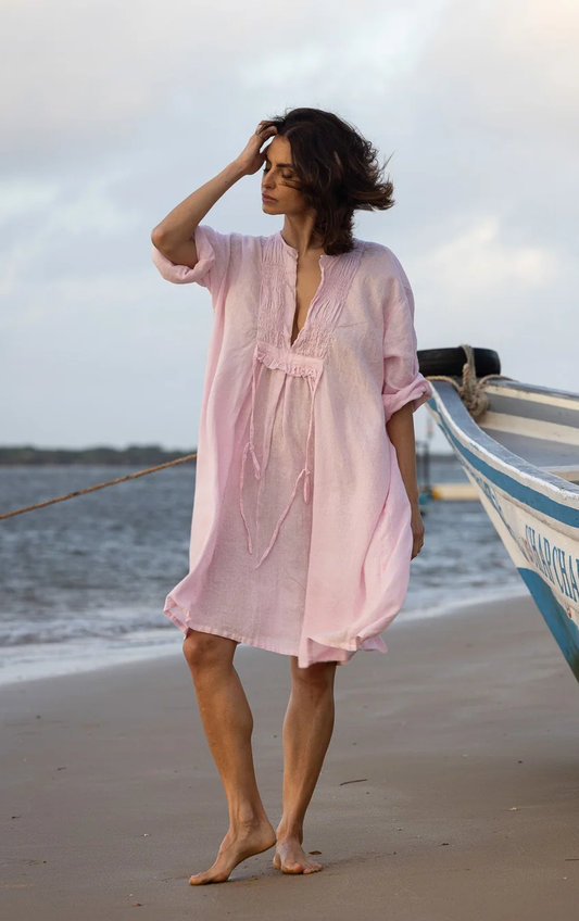 Meg By Design Nzuri Tunic Linen - Pink