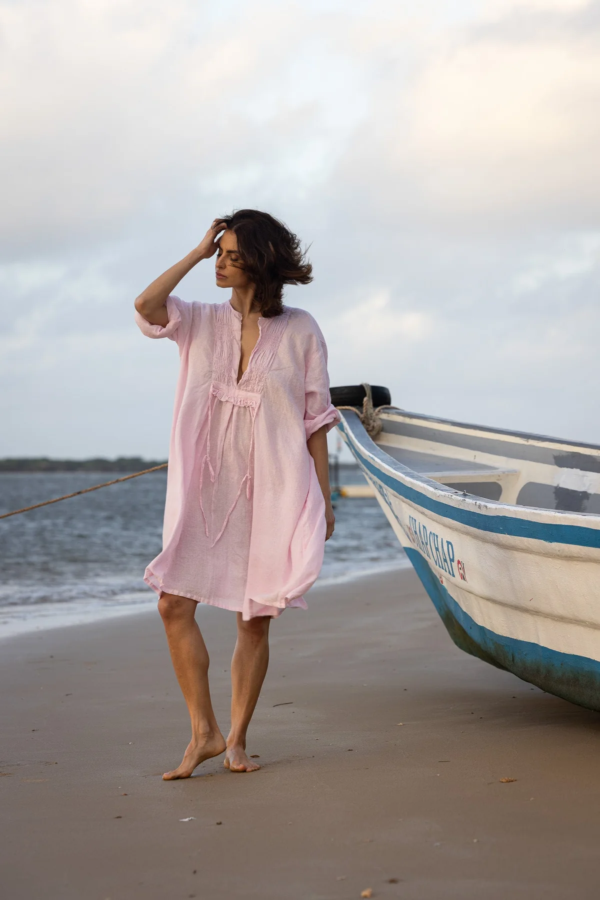Meg By Design Nzuri Tunic Linen - Pink