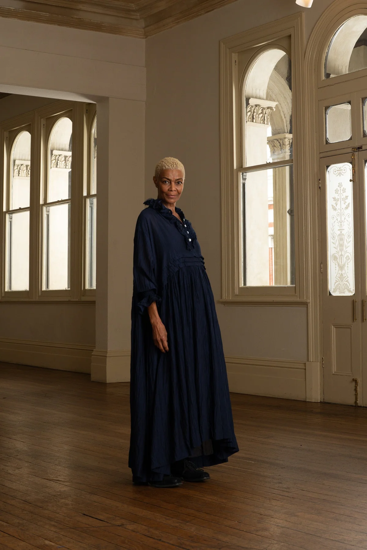 Meg By Design Odile Dress Silk Cotton - Navy