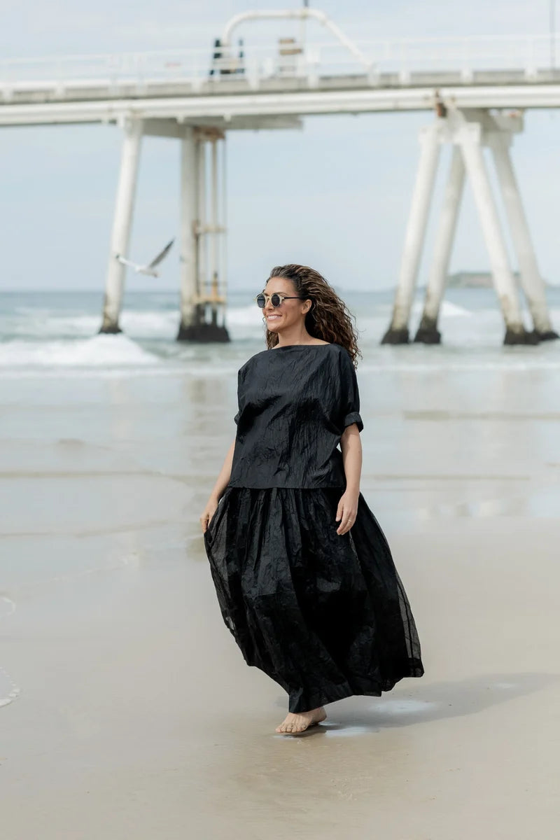 Meg by Design Opera Skirt Cotton Organdy - Black