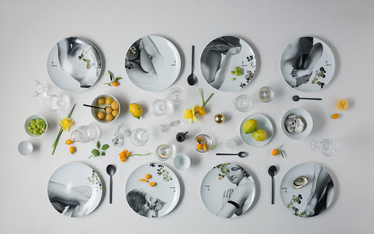 Ibride Porcelain Parnasse Plate Pair - Printemps