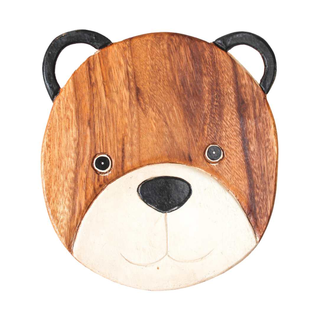 Barron Wooden Kids Stool – Shaped Bear