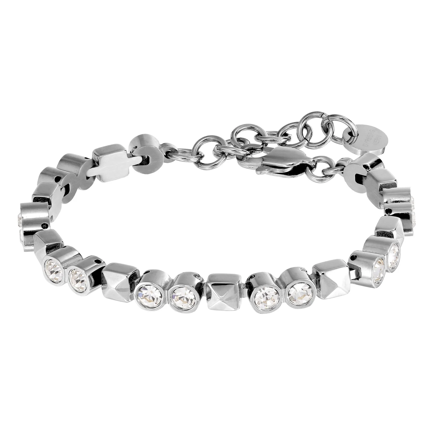 Dyrberg/Kern Rockstud Bracelet - Silver Crystal