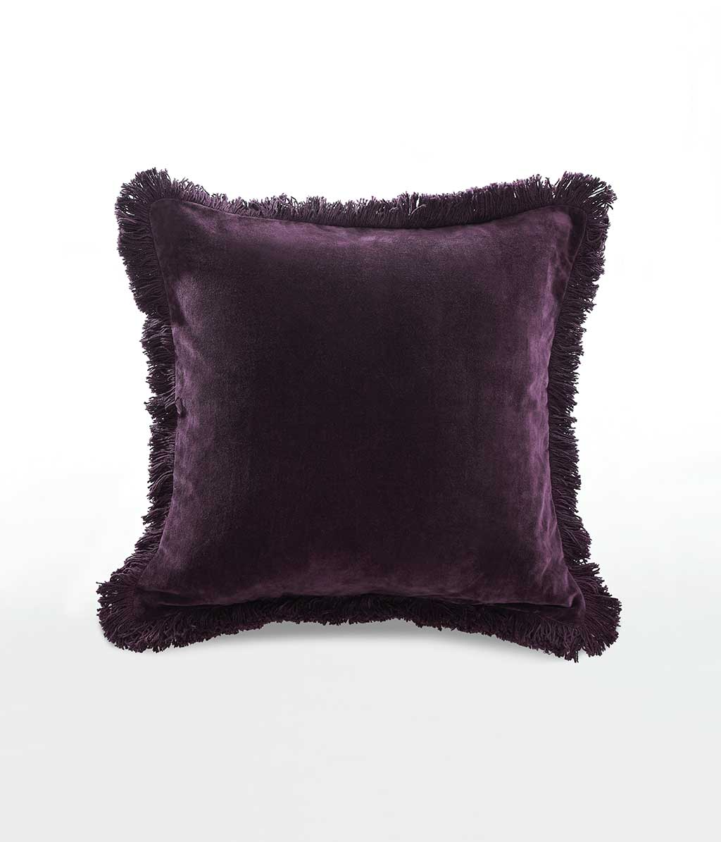 M. M Linen Sabel Square Cushion - Plum