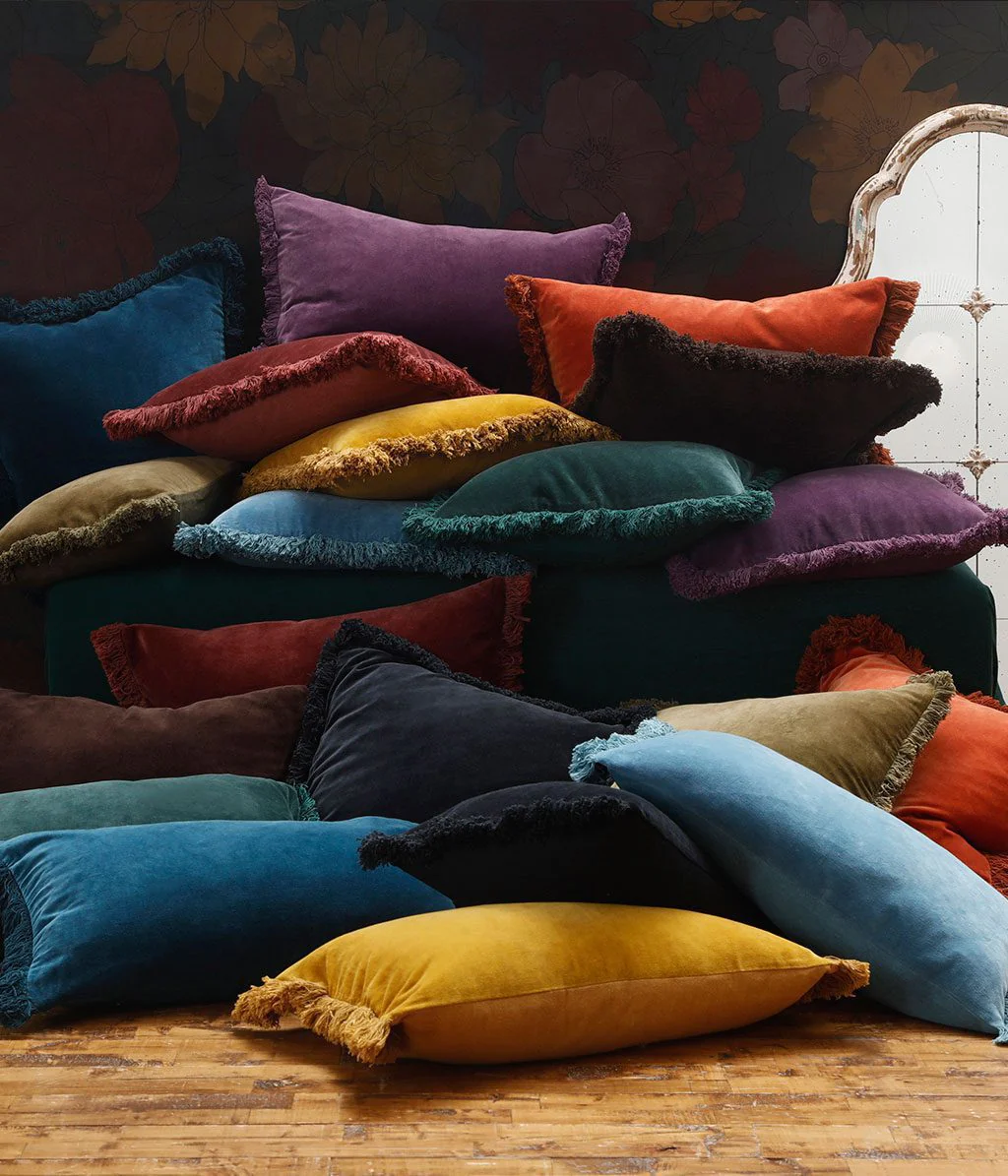 M. M Linen Sabel Square Cushion - Plum