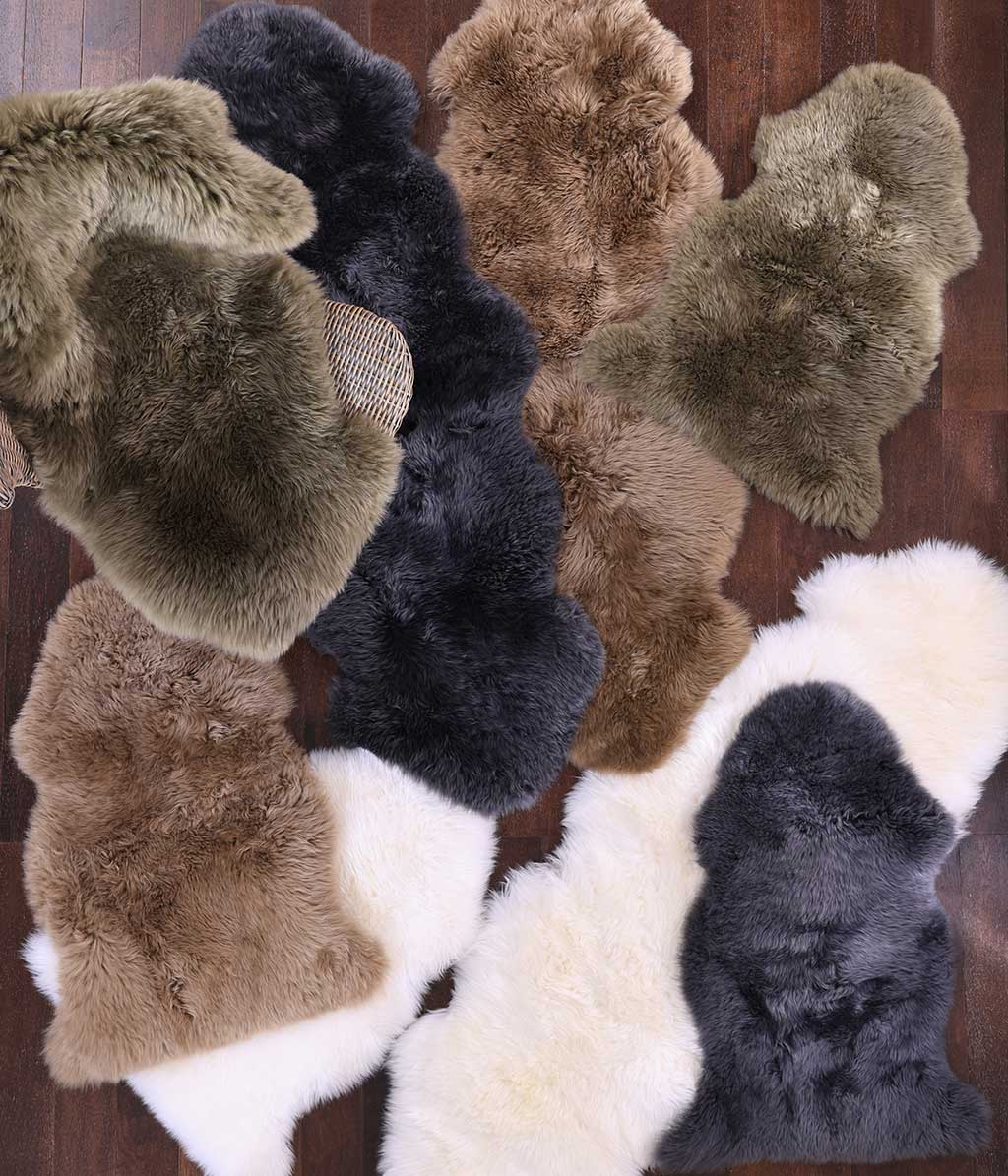 M. M Linen New Zealand Wool Sheepskin Rugs