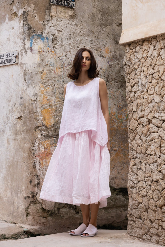 Meg By Design Taji Top Linen - Pink