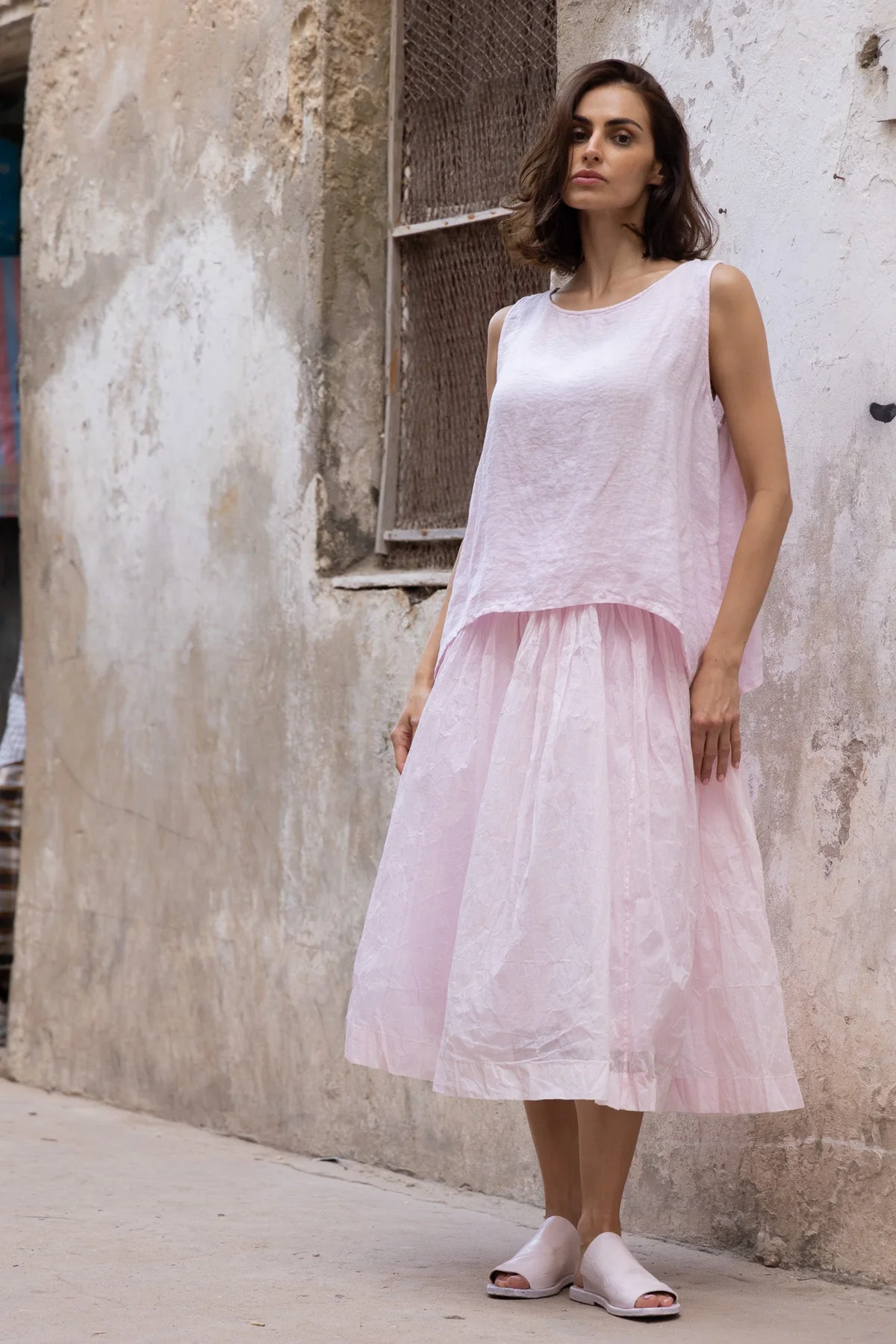 Meg By Design Taji Top Linen - Pink