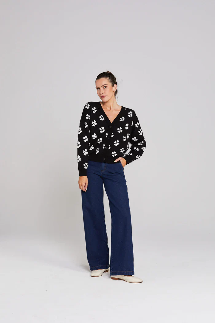 Thing Thing Dahlia Cardigan - Night Bloom