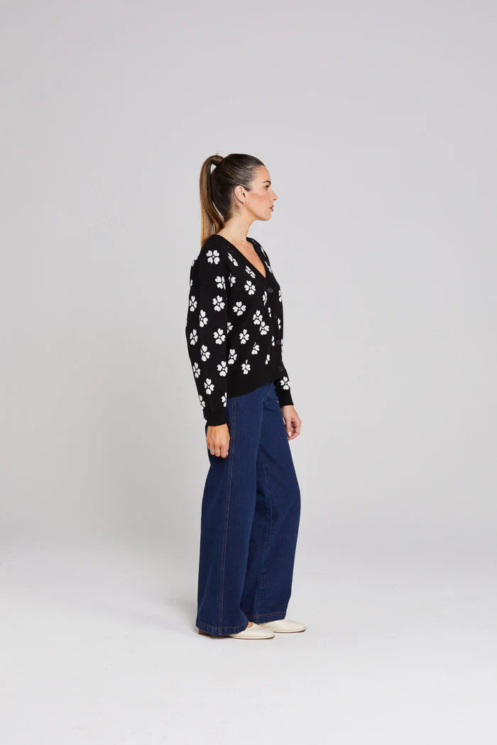 Thing Thing Dahlia Cardigan - Night Bloom
