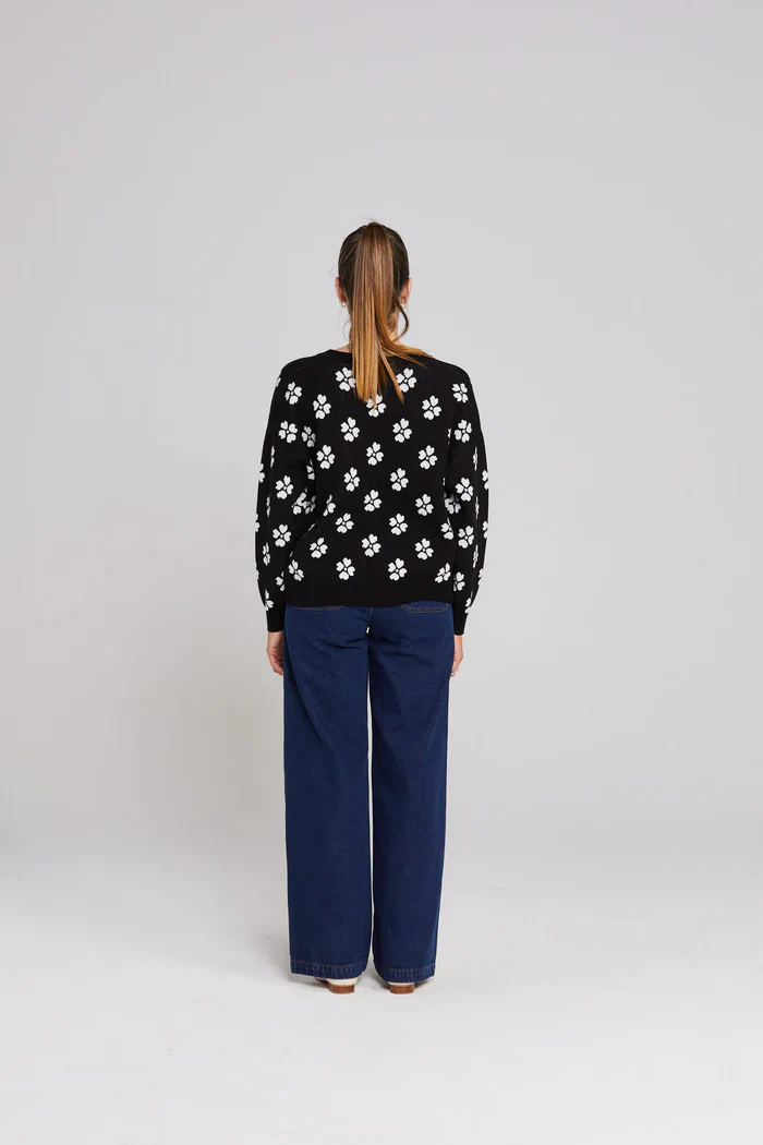 Thing Thing Dahlia Cardigan - Night Bloom