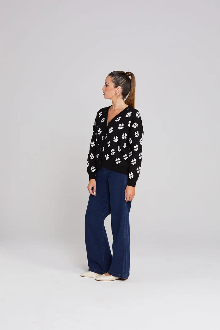 Thing Thing Dahlia Cardigan - Night Bloom