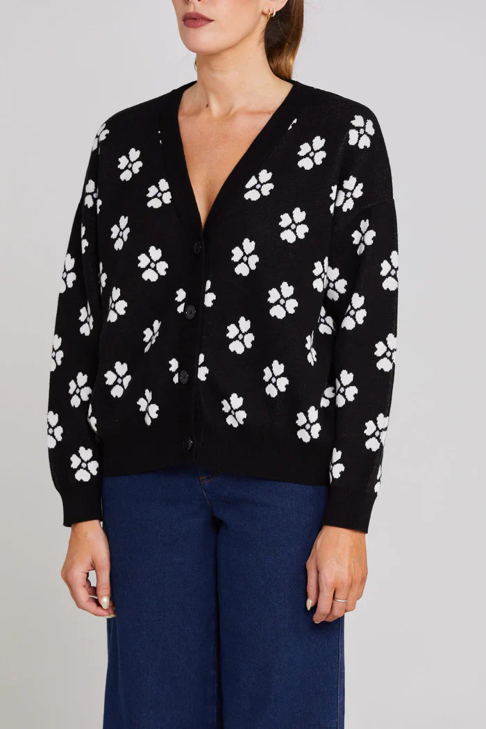 Thing Thing Dahlia Cardigan - Night Bloom