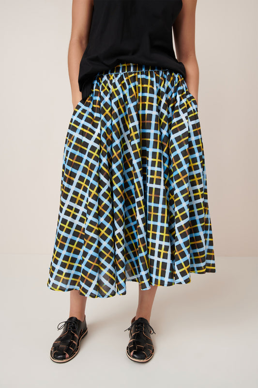 Kowtow Motion Skirt - Neon Tartan