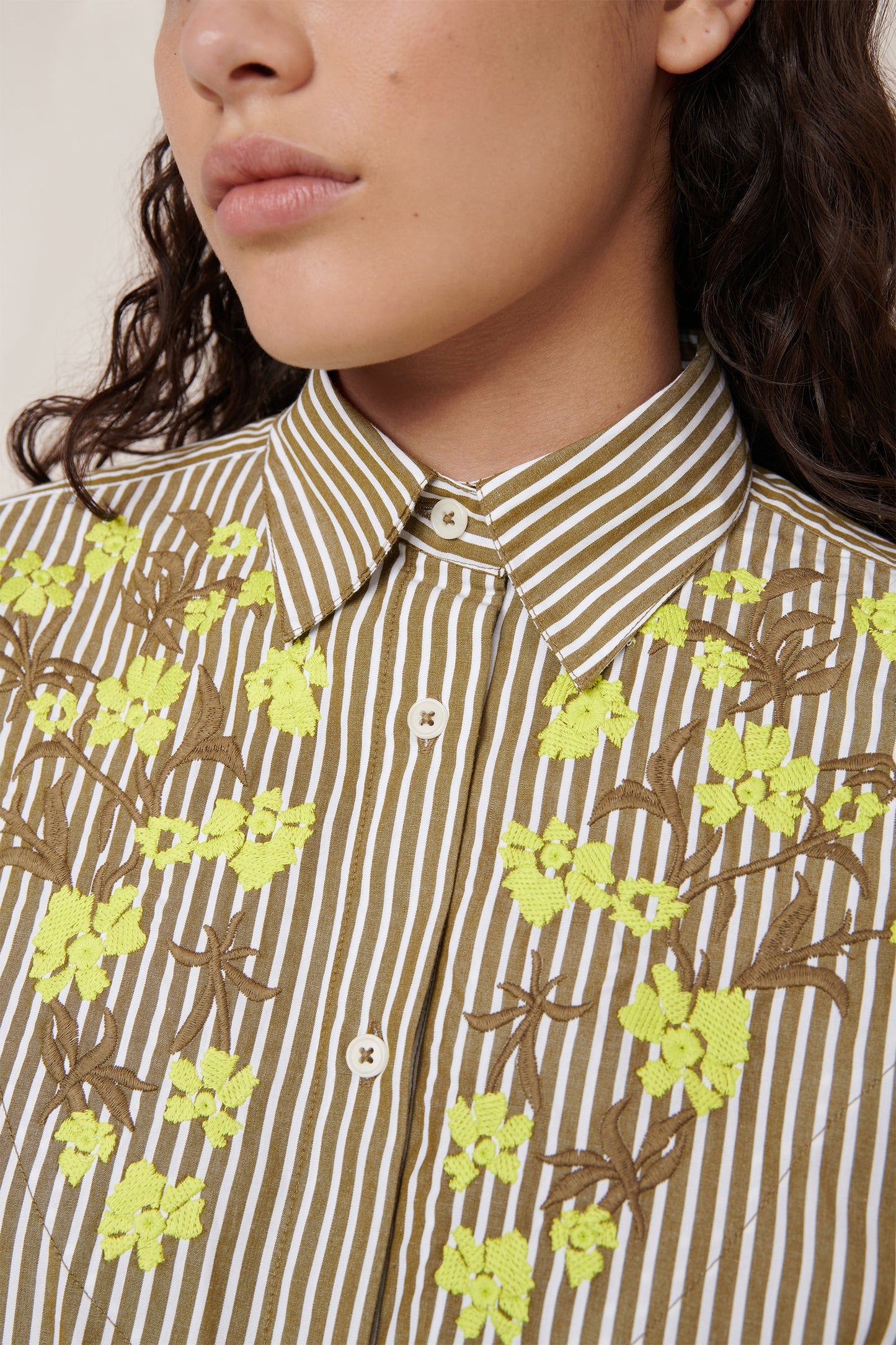 Kowtow Wildflower Shirt - Treetop Stripe