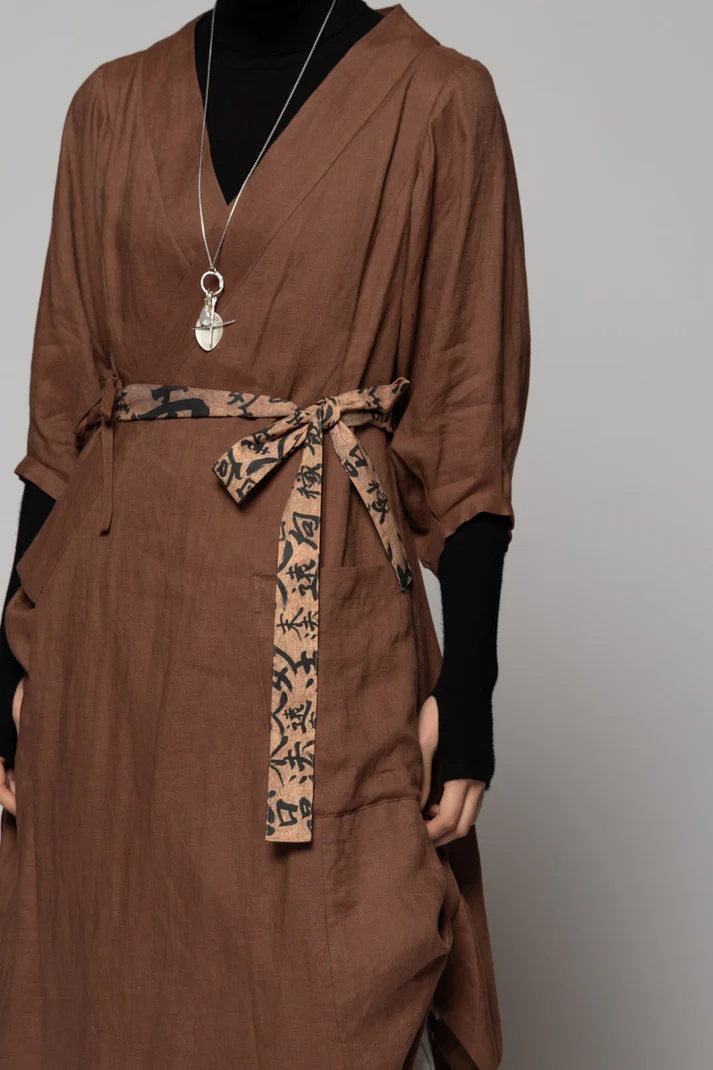 Dogstar Kupa Wrap Dress - Fawn