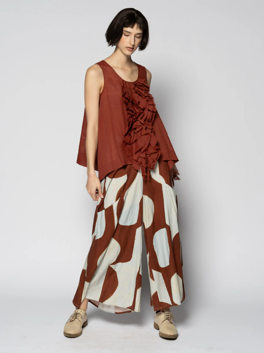 Dogstar Sumi Frill Top - Copper