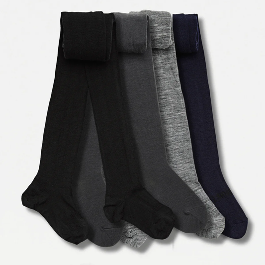 Lamington Merino Plain Tights - Charcoal