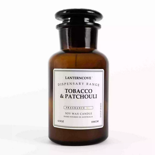Lanterncove Dispensary 6.5oz Tobacco & Patchouli Candle