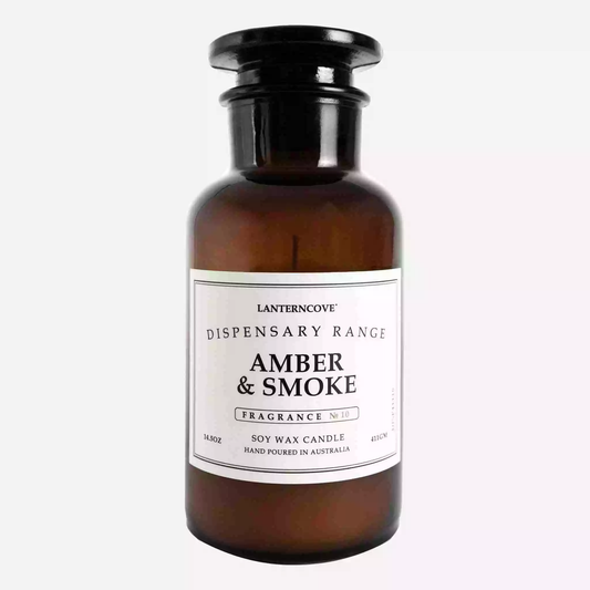 Lanterncove Dispensary 14.5oz Amber & Smoke Candle