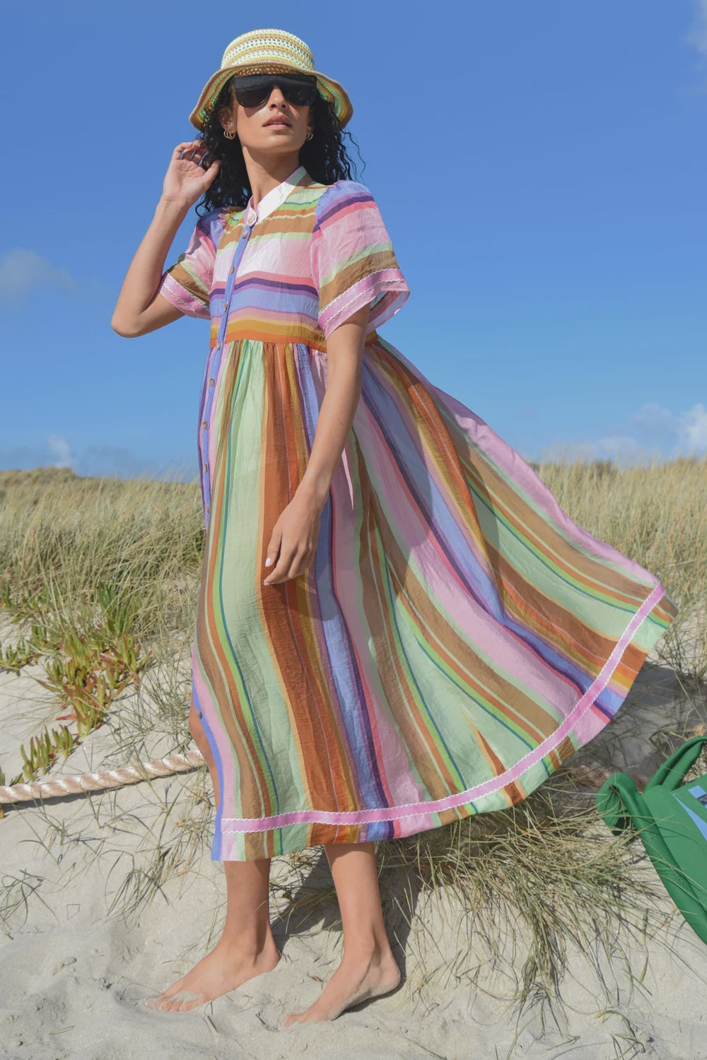Cooper Round And Round Dress - Candy Stripe
