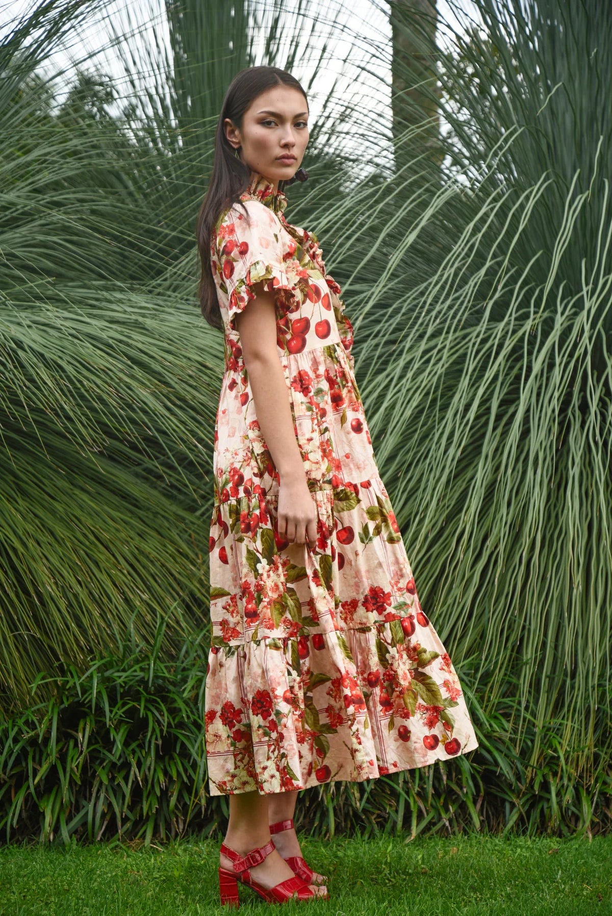 Coop Frillaxed Dress - Cherry