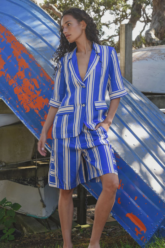 Cooper Miss Shortcake Shorts - Blue/Ivory Stripe