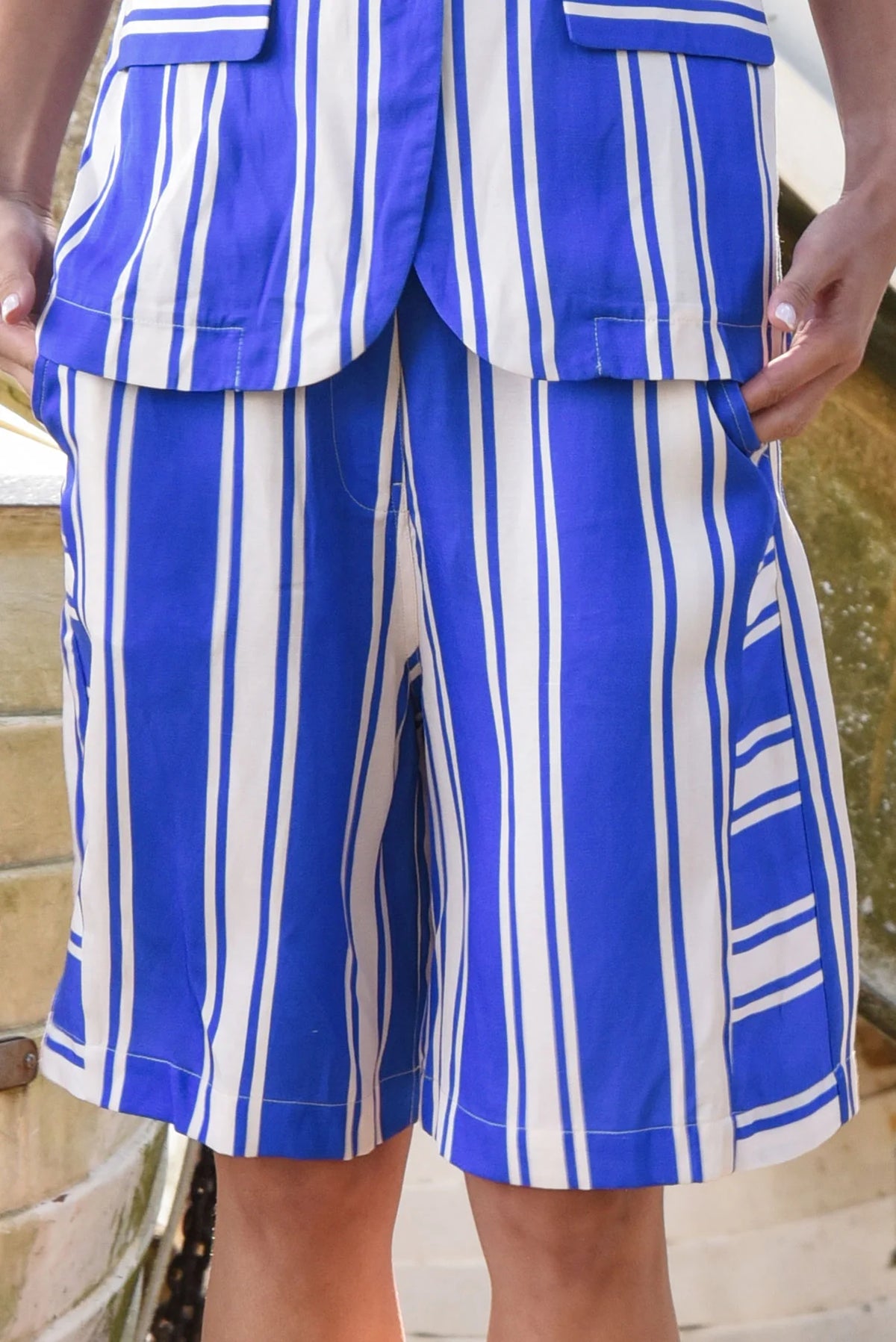 Cooper Miss Shortcake Shorts - Blue/Ivory Stripe