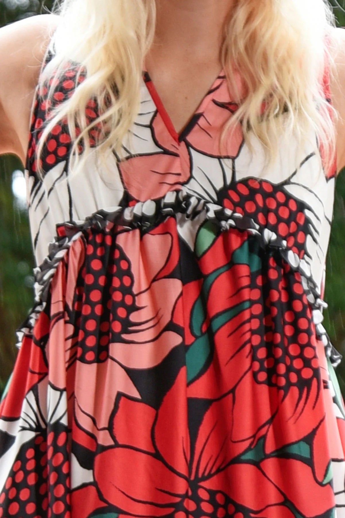 Curate In The Long Dress - Mixed Spot Floral