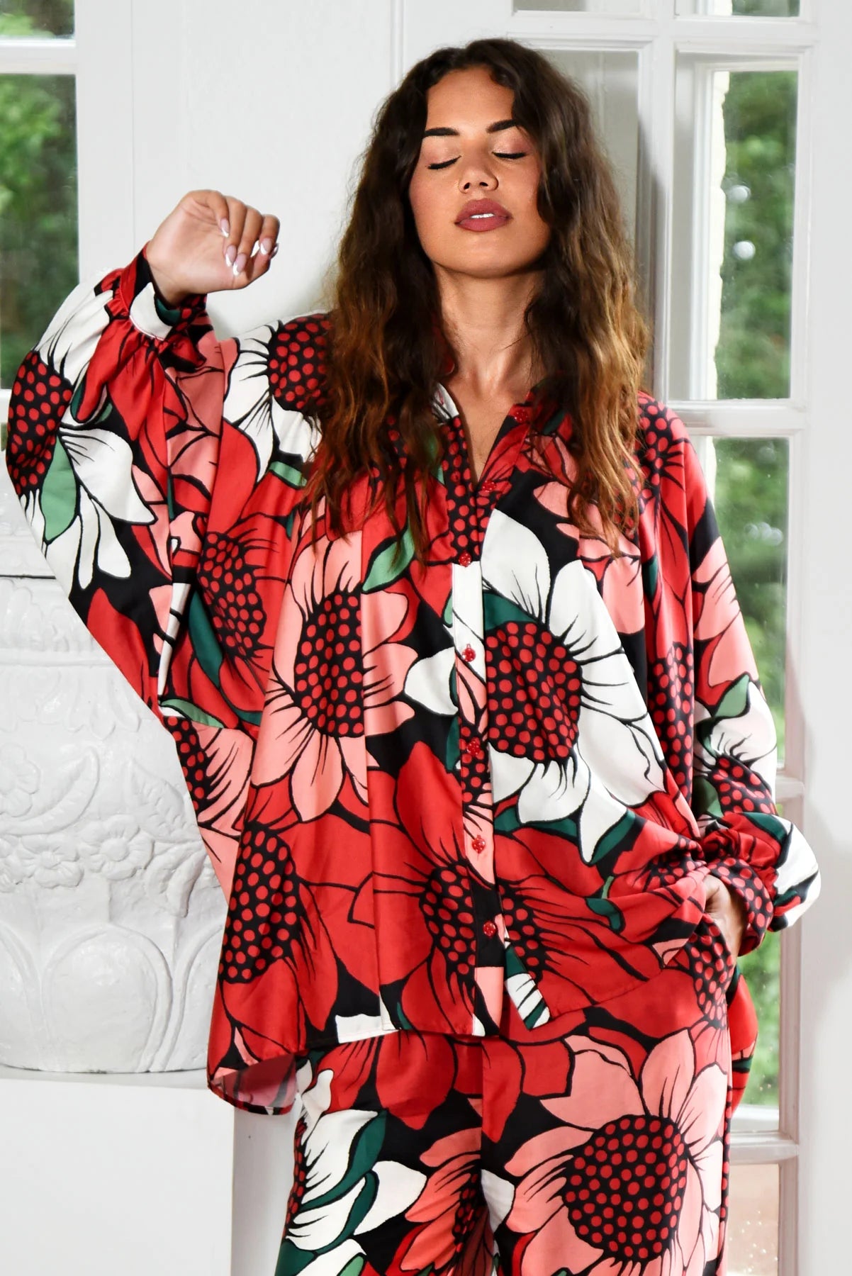 Curate Billow Party Shirt - Mixed Spot Floral