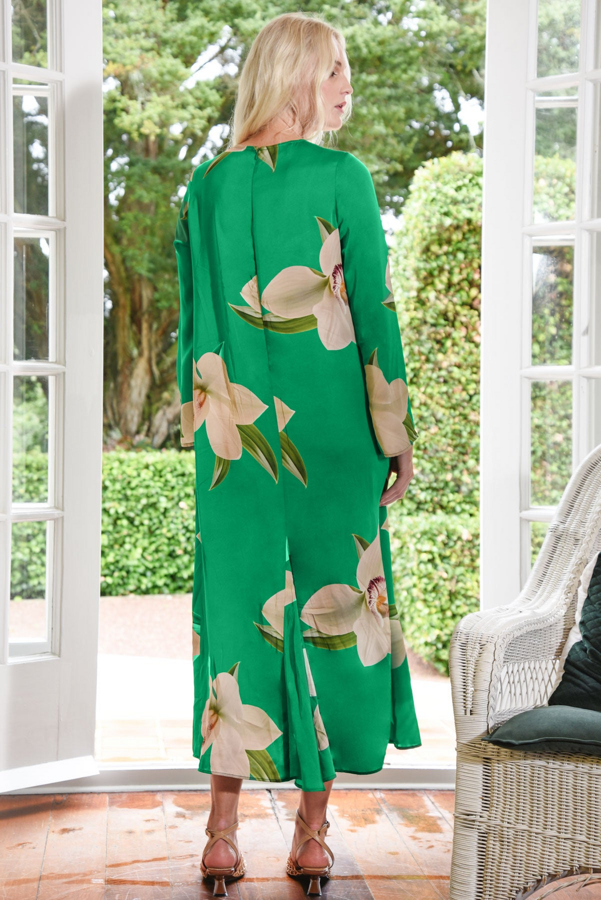 Curate Charge It To My Room Dress - Green Orchid