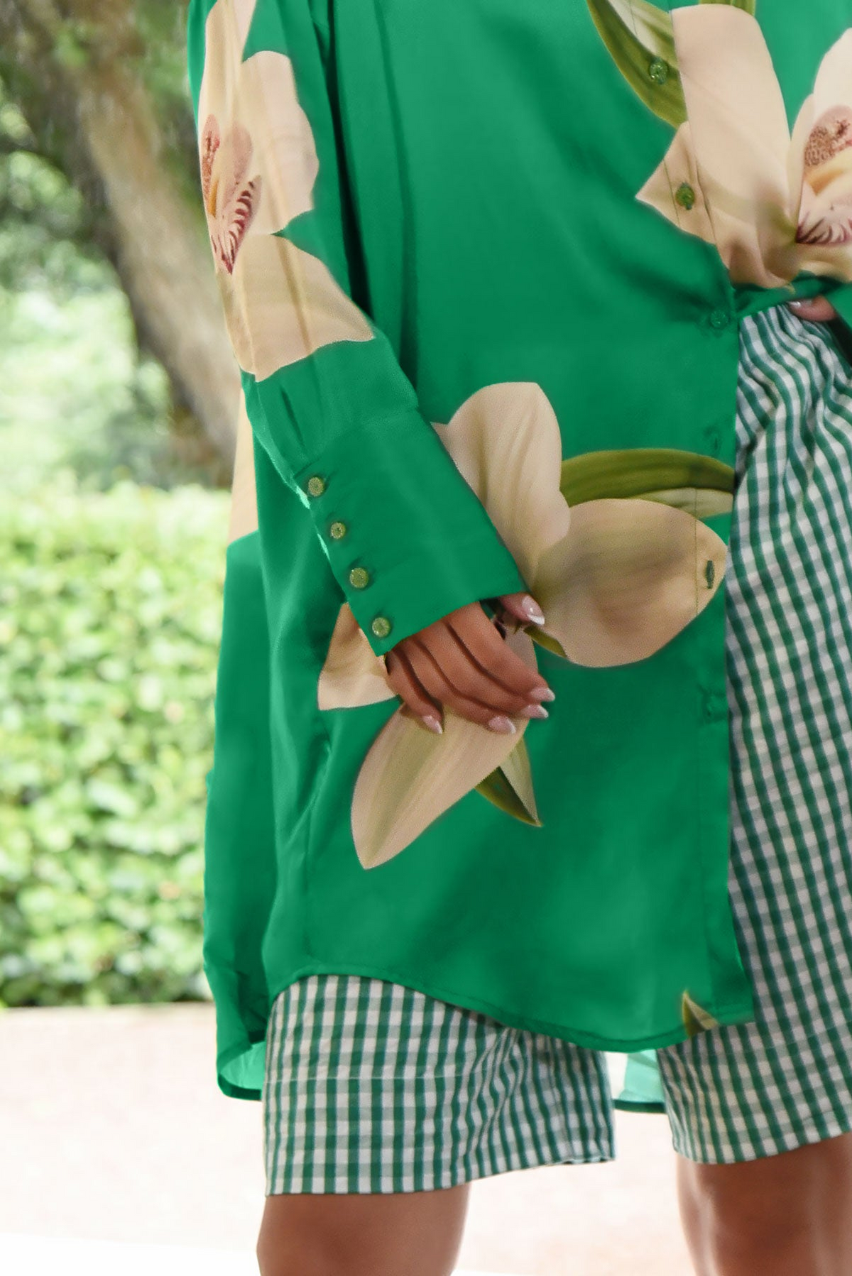 Curate Something Borrowed Shirt - Green Orchid