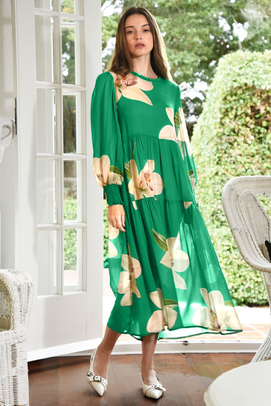 Curate Dreaming Of Spring Dress - Green Orchid
