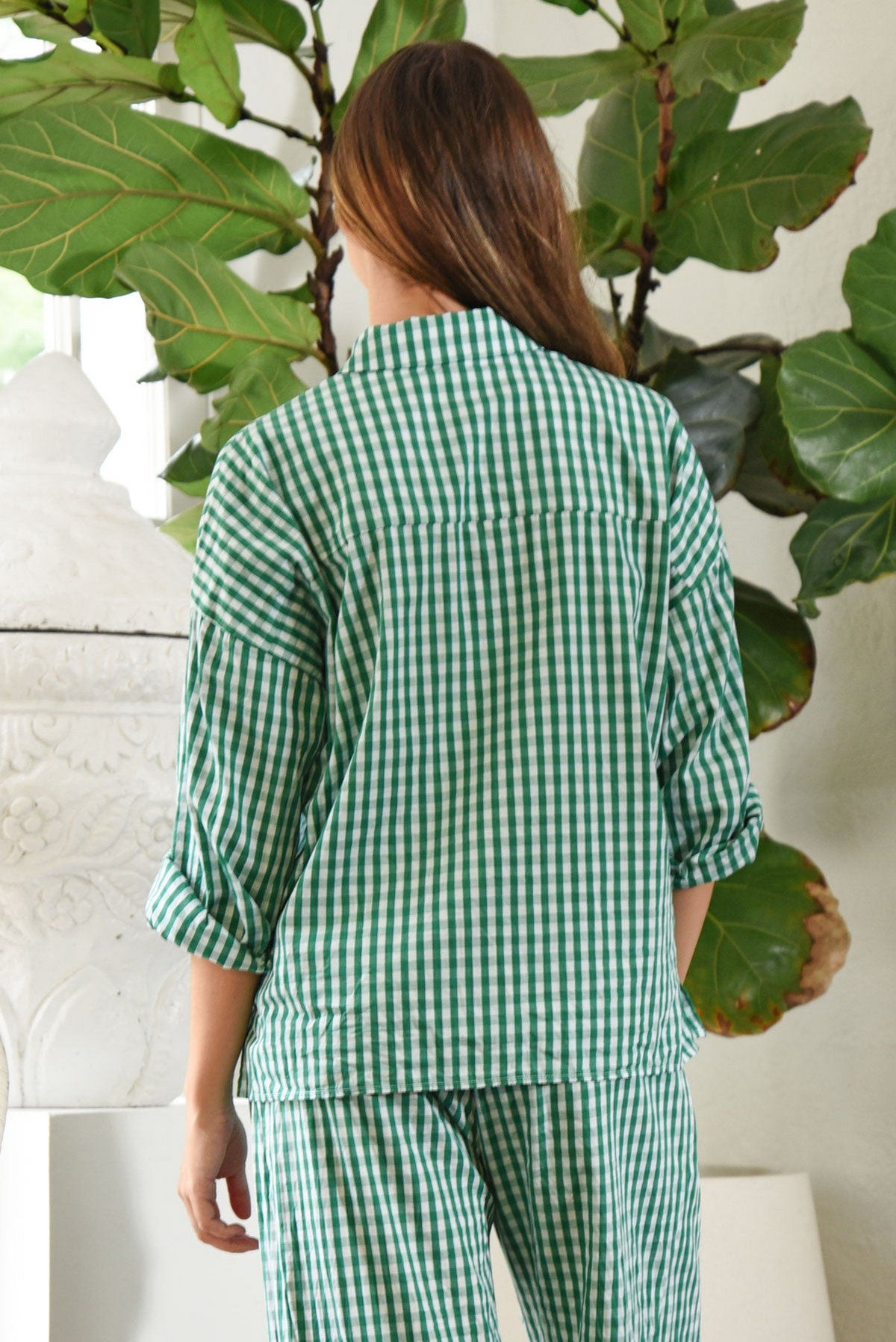 Curate Under The Sun Shirt - Green Gingham
