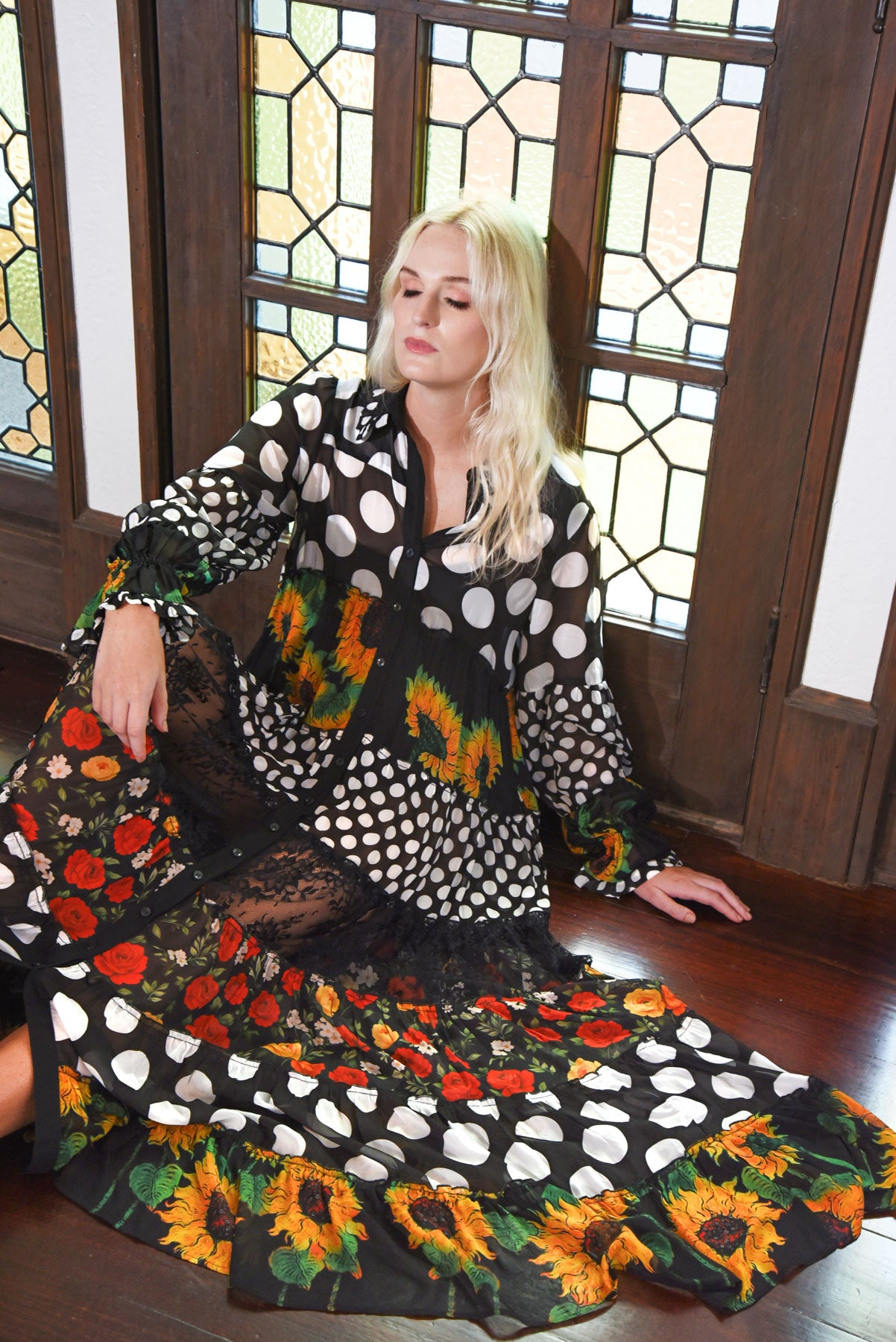 Curate The Tier And Now Dress - Mixed Spot Floral