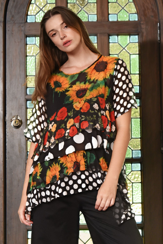 Curate Layer Cake Top - Mixed Spot Sunflower